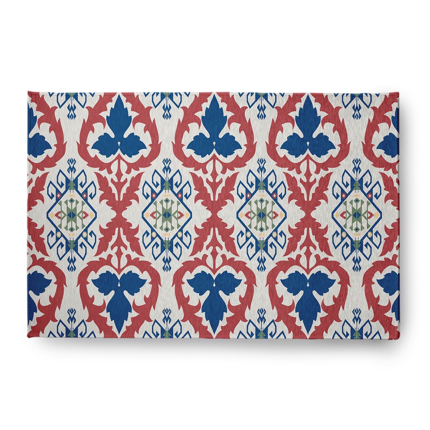 Simply Daisy 4' x 6' Dark Cobalt Blue Bombay Spring Chenille Indoor/Outdoor Rug