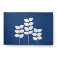 thumbnail image 1 of Simply Daisy 4' x 6' Dark Cobalt Blue Simple Stems Spring Chenille Indoor/Outdoor Rug, 1 of 3