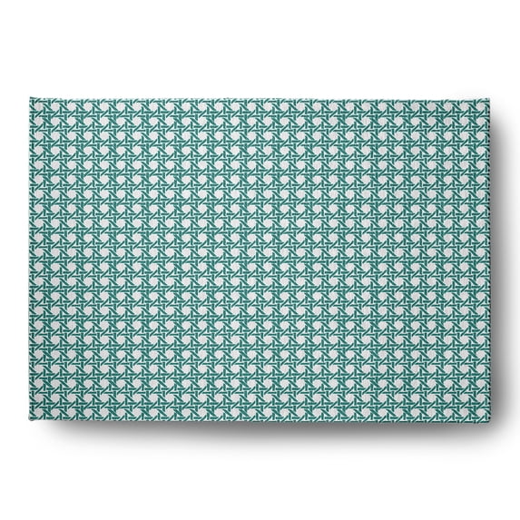 Simply Daisy 4' x 6' Desert Turquoise Rattan Geometric Rug