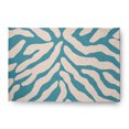 thumbnail image 1 of Simply Daisy 4' x 6' Explorer Blue Animal Stripe Spring Chenille Indoor/Outdoor Rug, 1 of 3