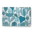 thumbnail image 1 of Simply Daisy 4' x 6' Explorer Blue Flower Forest Spring Chenille Indoor/Outdoor Rug, 1 of 3