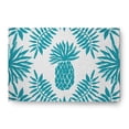 thumbnail image 1 of Simply Daisy 4' x 6' Explorer Blue Pineapple Leaves Spring Chenille Indoor/Outdoor Rug, 1 of 3