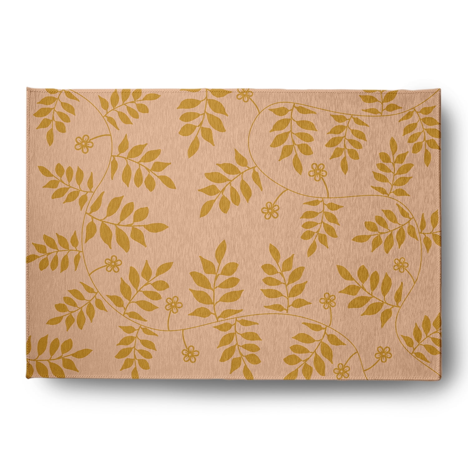 Simply Daisy 4' x 6' Golden Mustard Fern FrondsIndoor/outdoor Rug