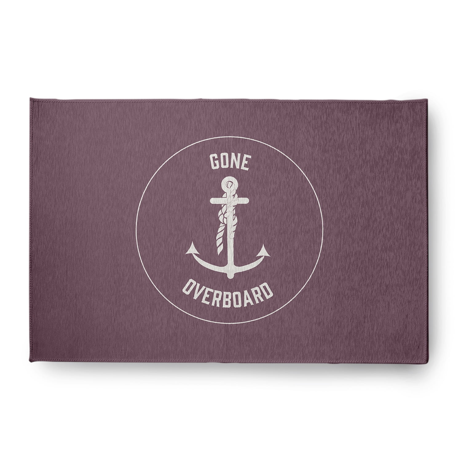Simply Daisy 4' x 6' Gone Forever Overboard Nautical Chenille Rug, Dusty Purple