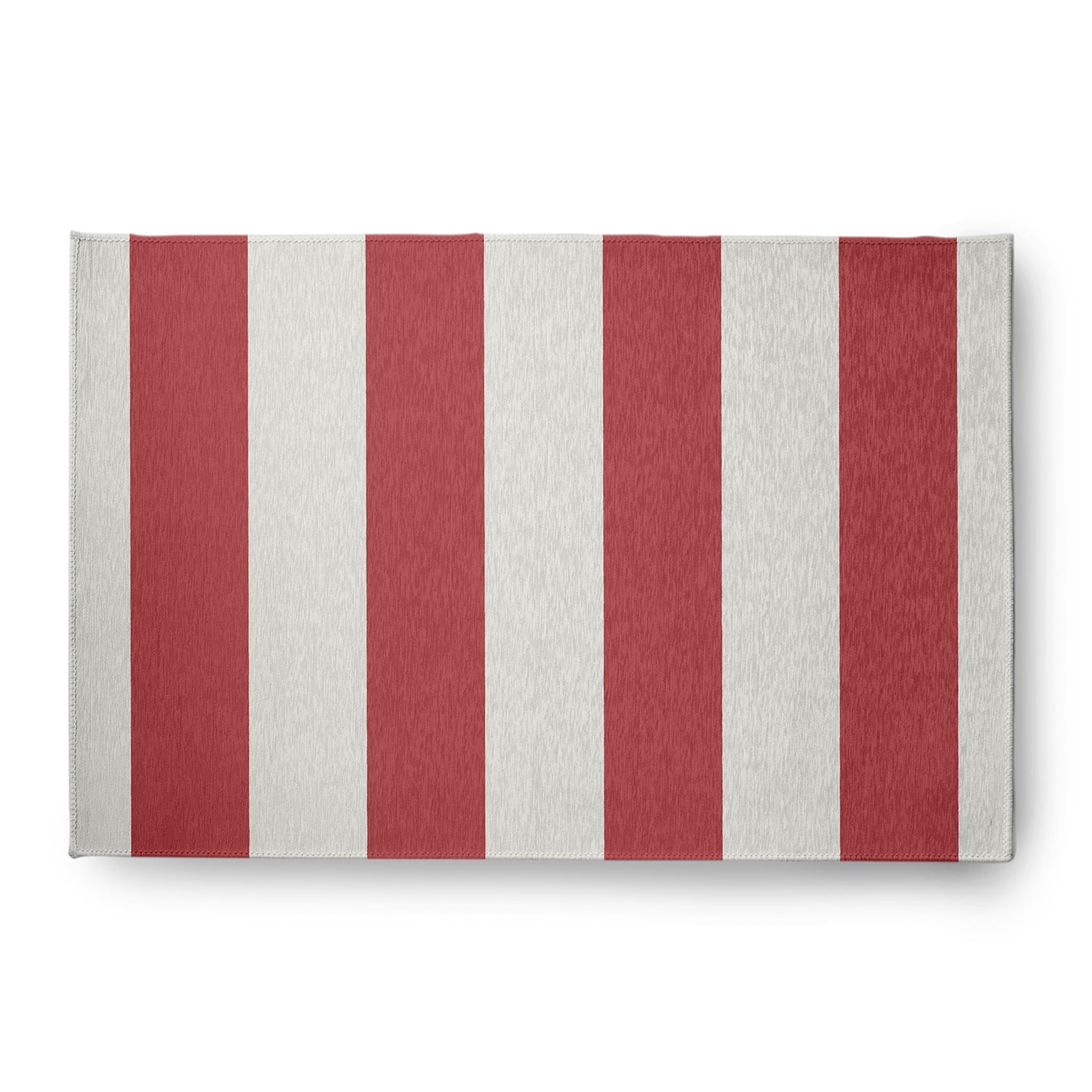 Simply Daisy 4' x 6' Graduated Stripe Chenille Rug, Ligonberry Red