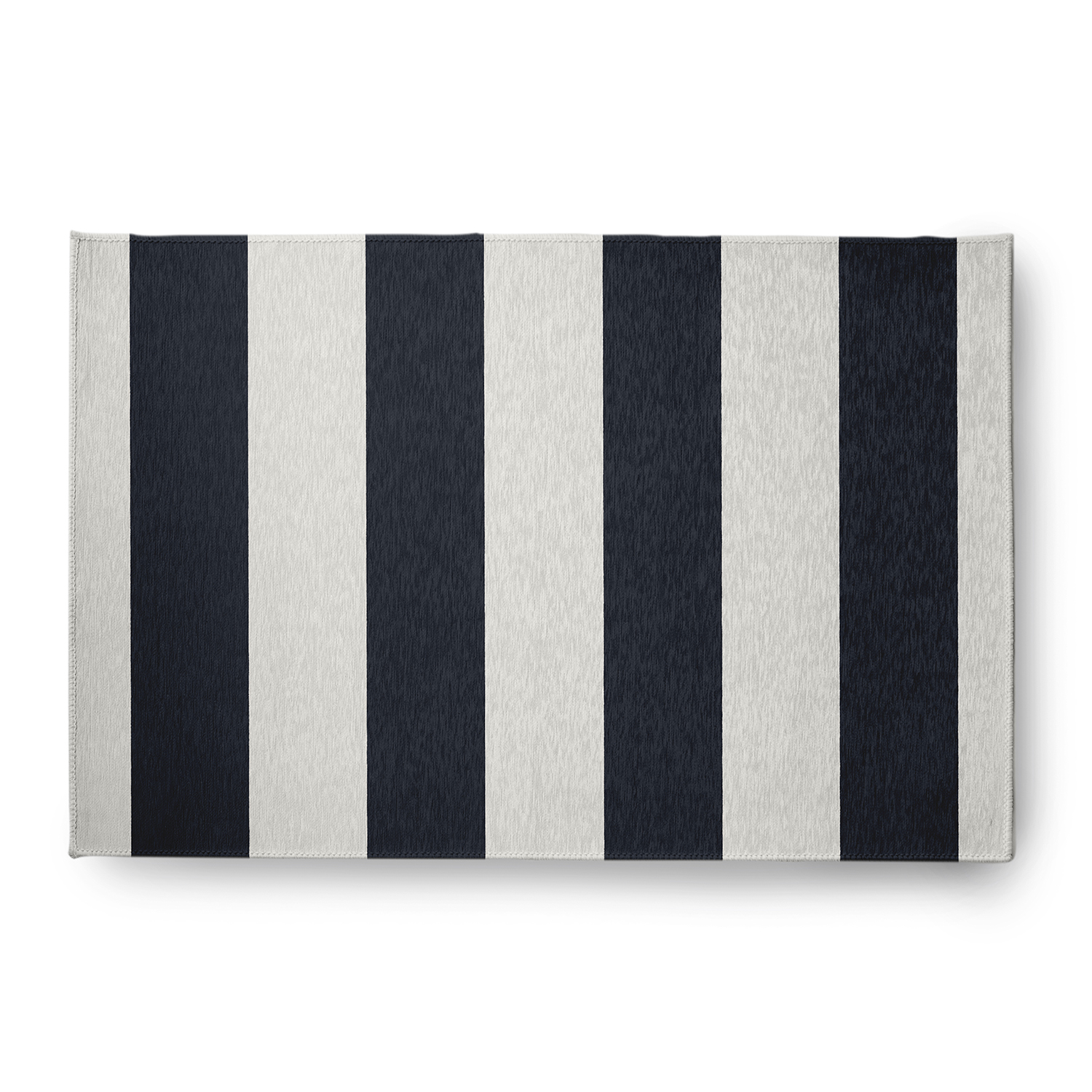 Simply Daisy 4' x 6' Graduated Stripe Chenille Rug, Shark Blue