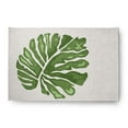 thumbnail image 1 of Simply Daisy 4' x 6' Green Big Leaf Spring Chenille Indoor/Outdoor Rug, 1 of 3