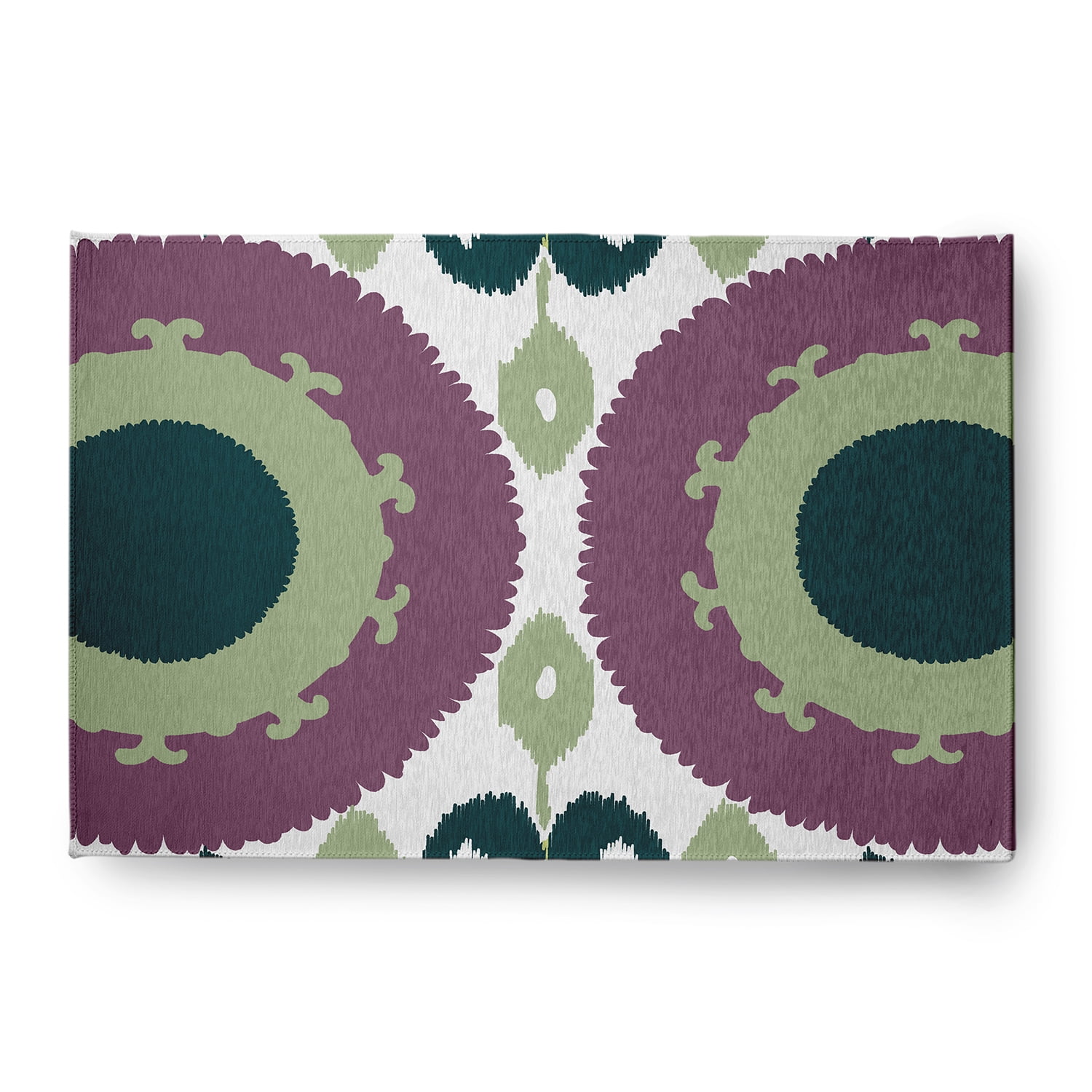 Simply Daisy 4' x 6' Green Boho Chenille Indoor/Outdoor Rug