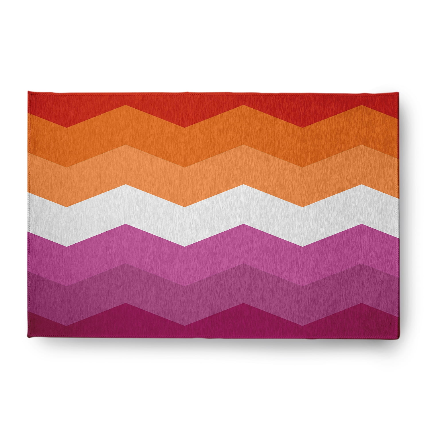 Simply Daisy 4' x 6' Inclusive Lesbian Chevron Inclusive Lesbian Chevron Chenille Indoor/Outdoor Rug