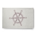 thumbnail image 1 of Simply Daisy 4' x 6' Large Ship Wheel Nautical Chenille Rug, Dusty Purple, 1 of 4