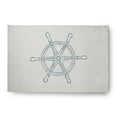 thumbnail image 1 of Simply Daisy 4' x 6' Large Ship Wheel Nautical Chenille Rug, Dusty Smoke, 1 of 4