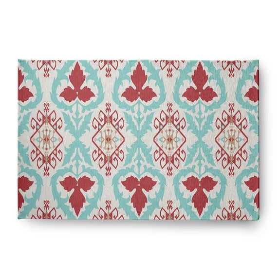 Simply Daisy 4' x 6' Ligonberry Red Bombay Spring Chenille Indoor/Outdoor Rug