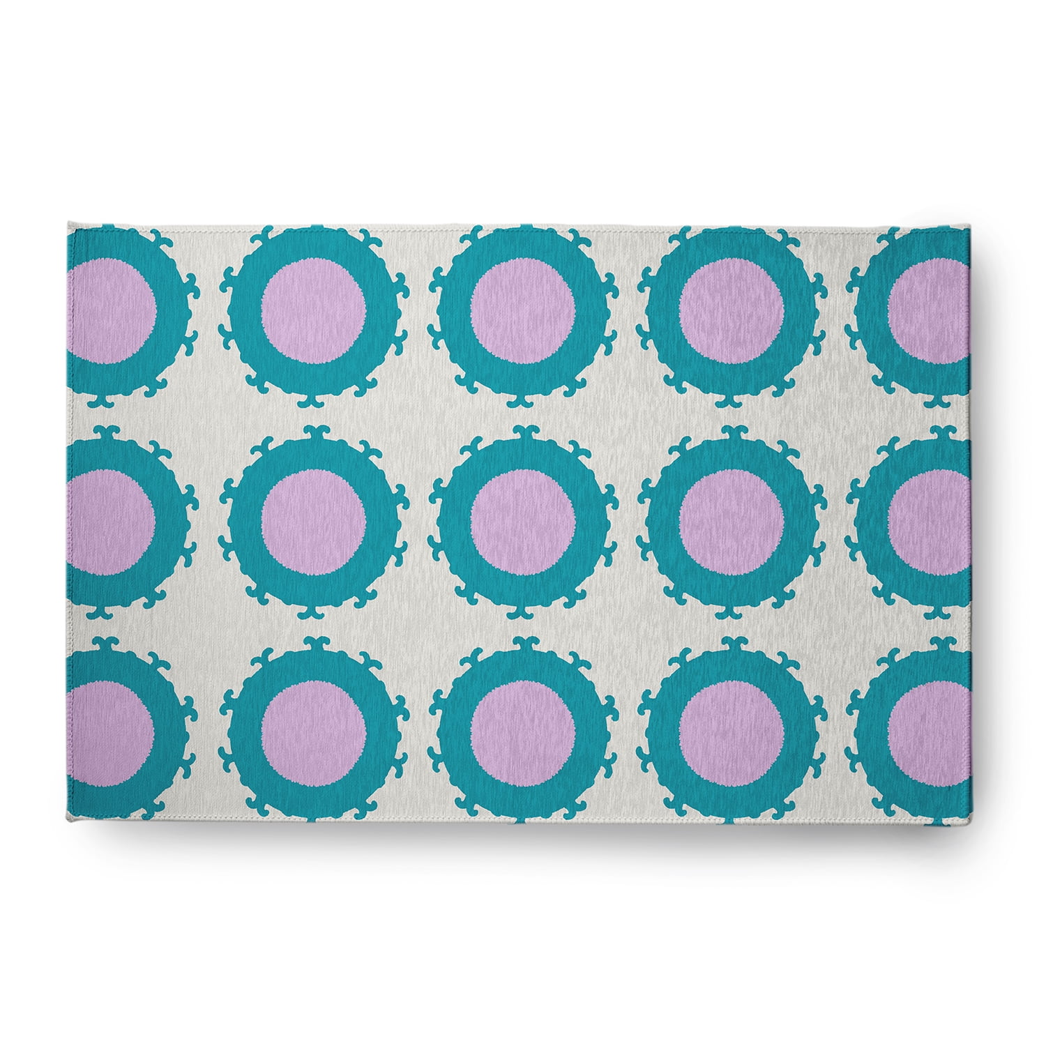 Simply Daisy 4' x 6' Lilac Pan Bubbles Spring Chenille Indoor/Outdoor Rug
