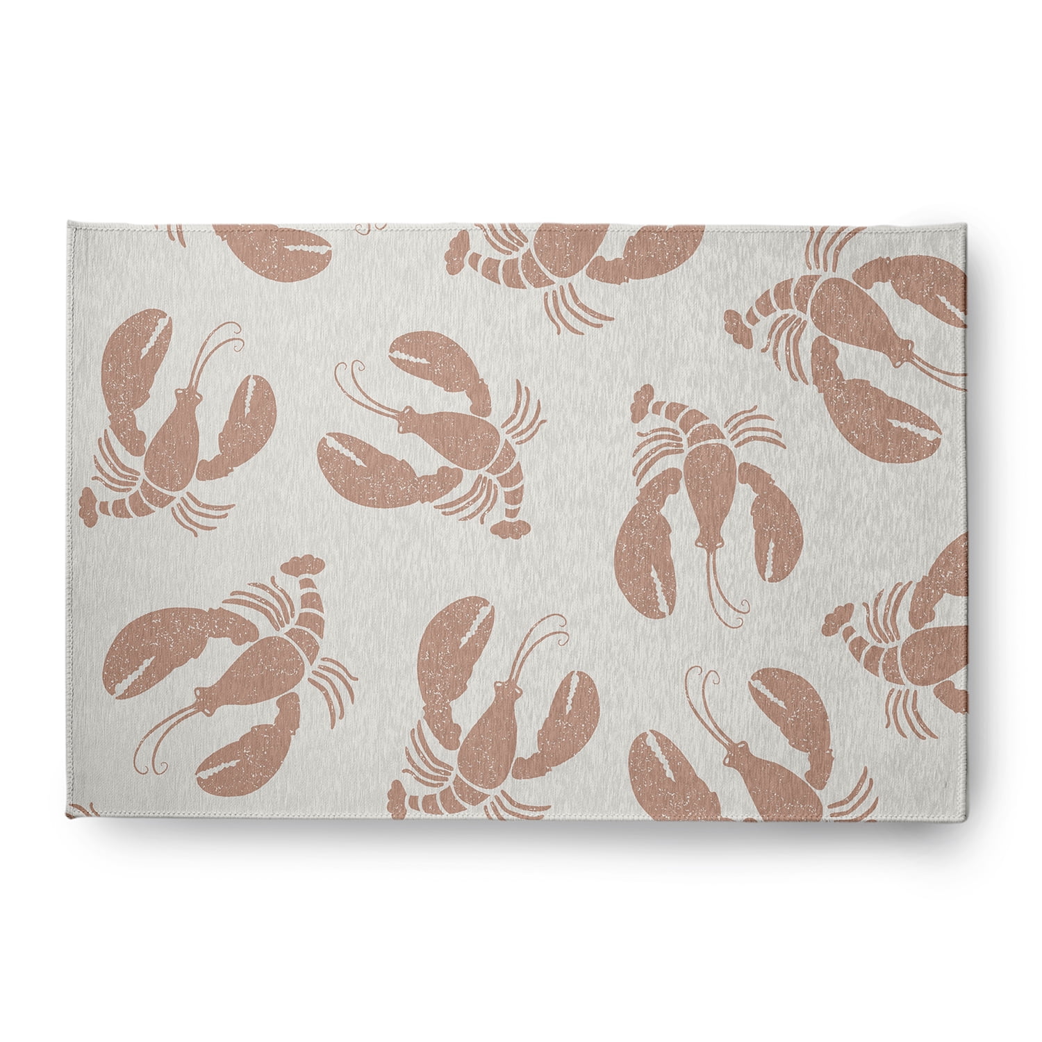 Simply Daisy 4' x 6' Lobster Fest Nautical Chenille Rug, Mauve