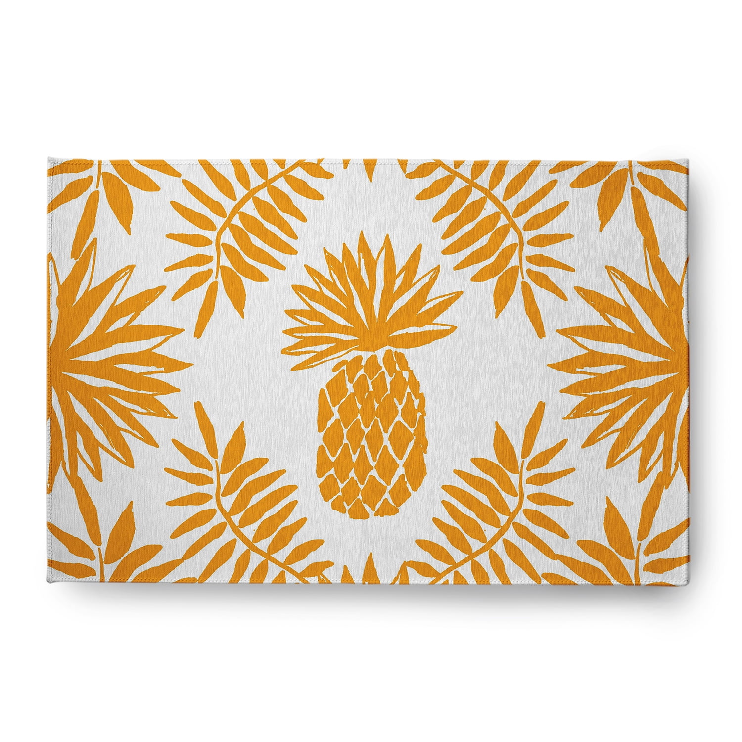 Simply Daisy 4' x 6' Mango Pineapple Leaves Spring Chenille Indoor/Outdoor Rug