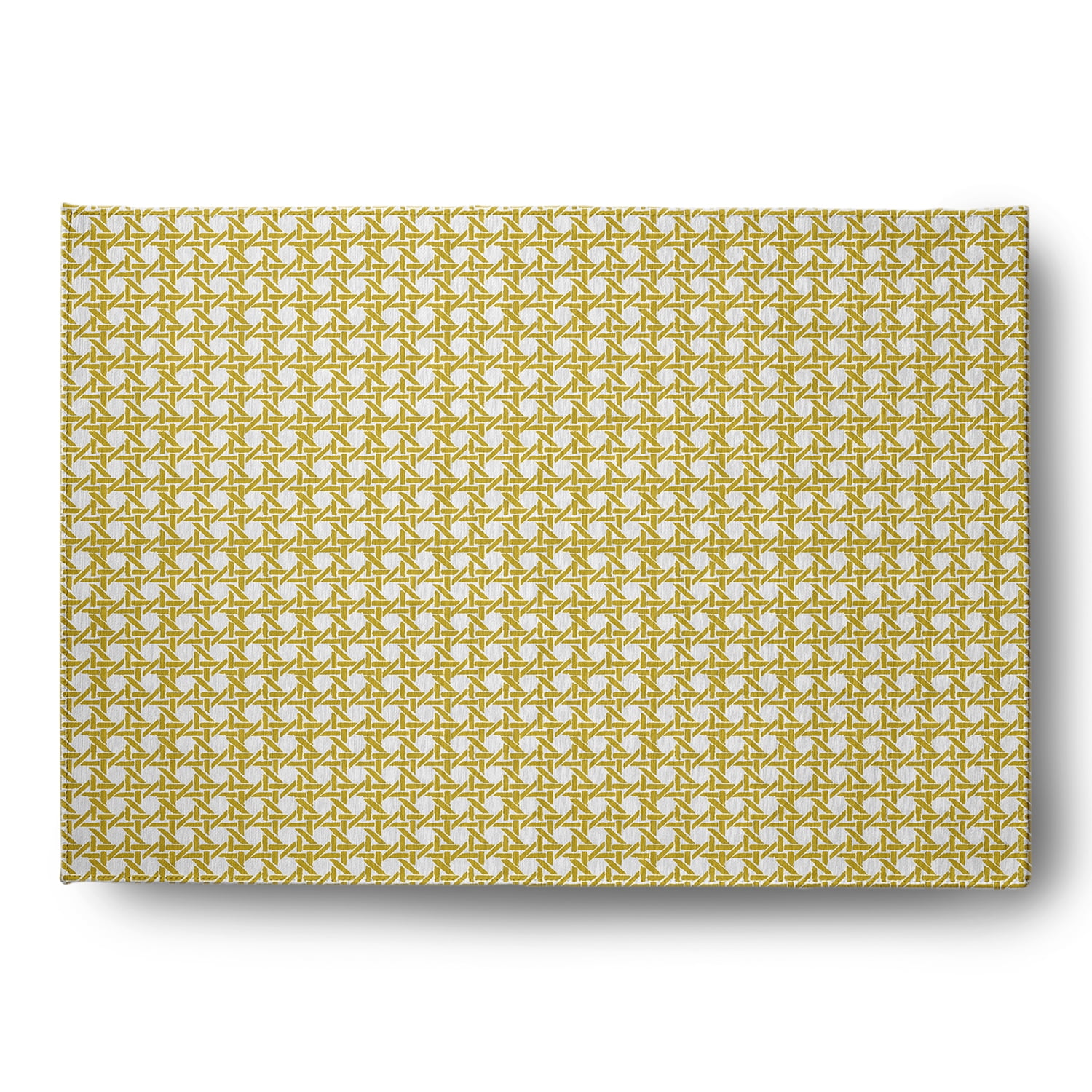 Simply Daisy 4' x 6' Mustard Rattan Geometric Rug