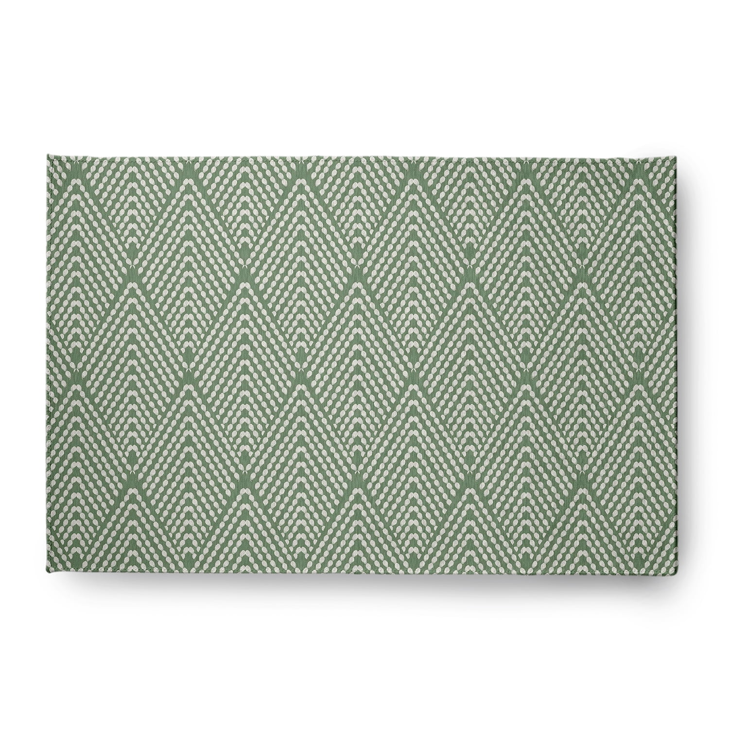 Simply Daisy 4' x 6' Muted Green Lifeflor Diamond Spring Chenille Indoor/Outdoor Rug