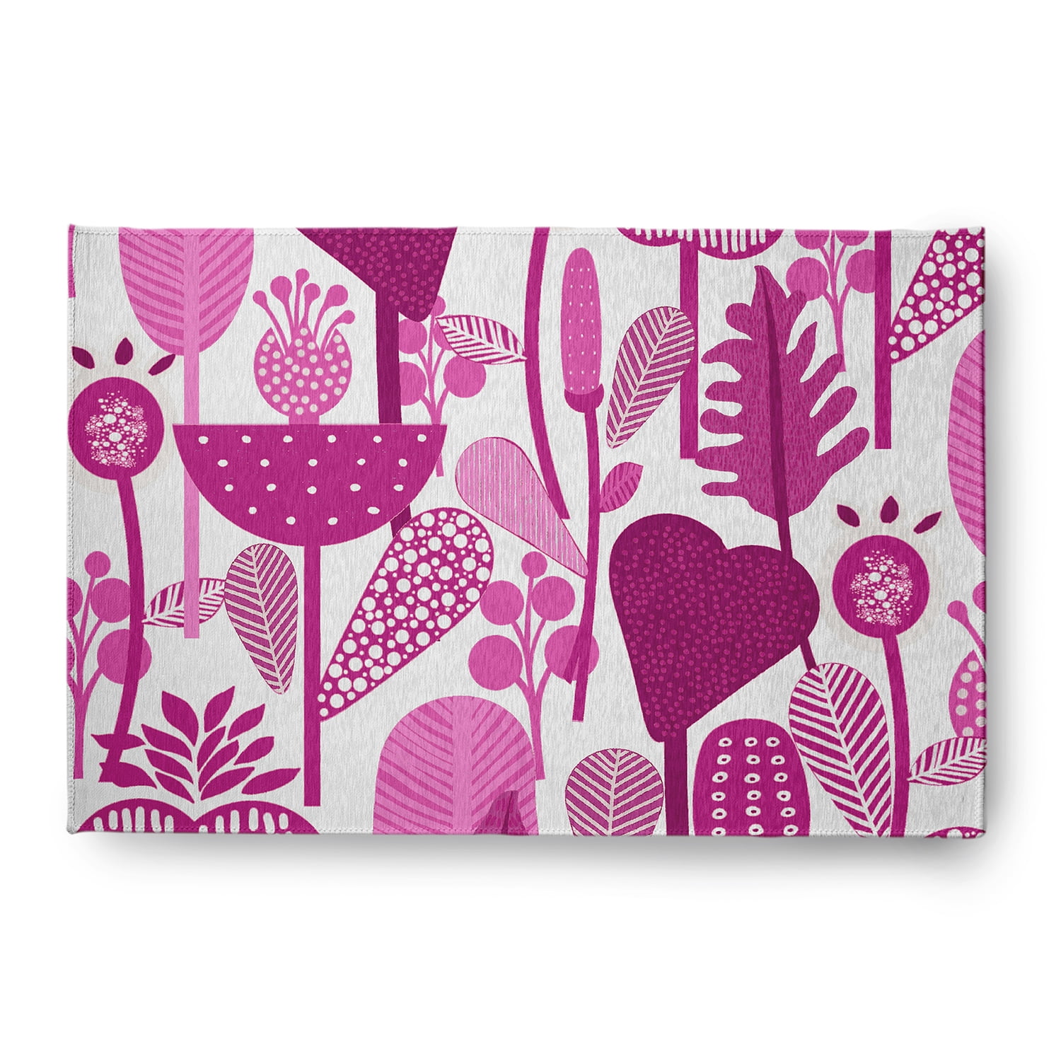 Simply Daisy 4' x 6' Orchid Flower Forest Spring Chenille Indoor/Outdoor Rug