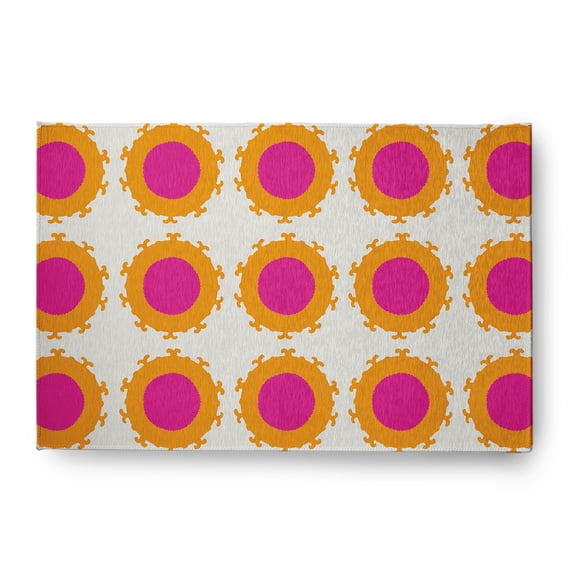 Simply Daisy 4' x 6' Orchid Pan Bubbles Spring Chenille Indoor/Outdoor Rug