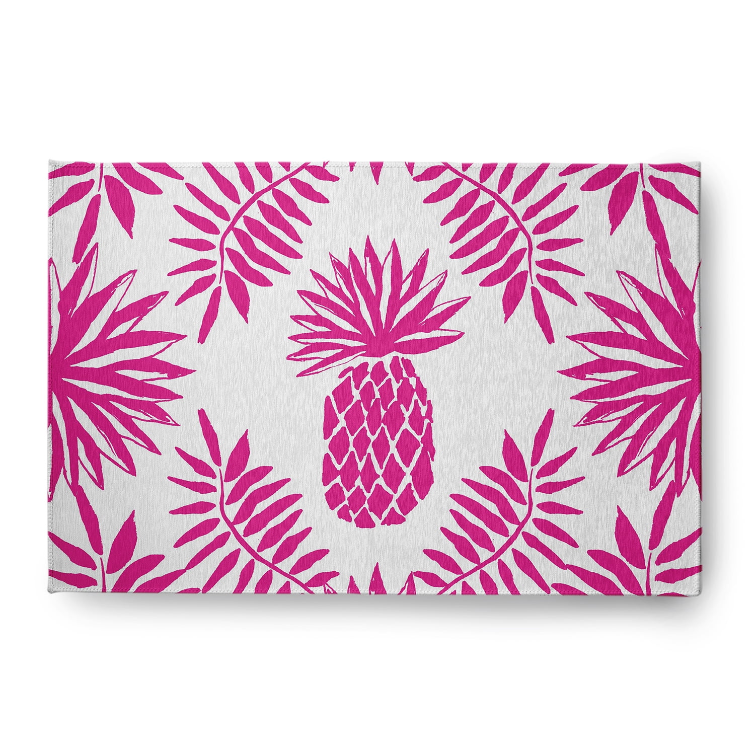 Simply Daisy 4' x 6' Orchid Pineapple Leaves Spring Chenille Indoor/Outdoor Rug