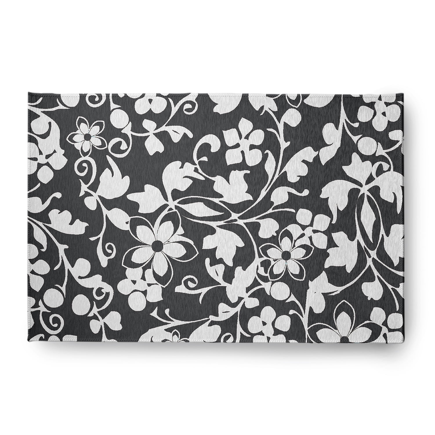 Simply Daisy 4' x 6' Pepper Evelyn Spring Chenille Indoor/Outdoor Rug