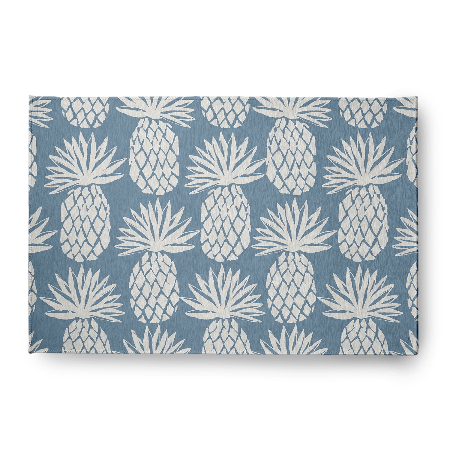 Simply Daisy 4' x 6' Pineapple Pattern Chenille Rug, Dusty Smoke