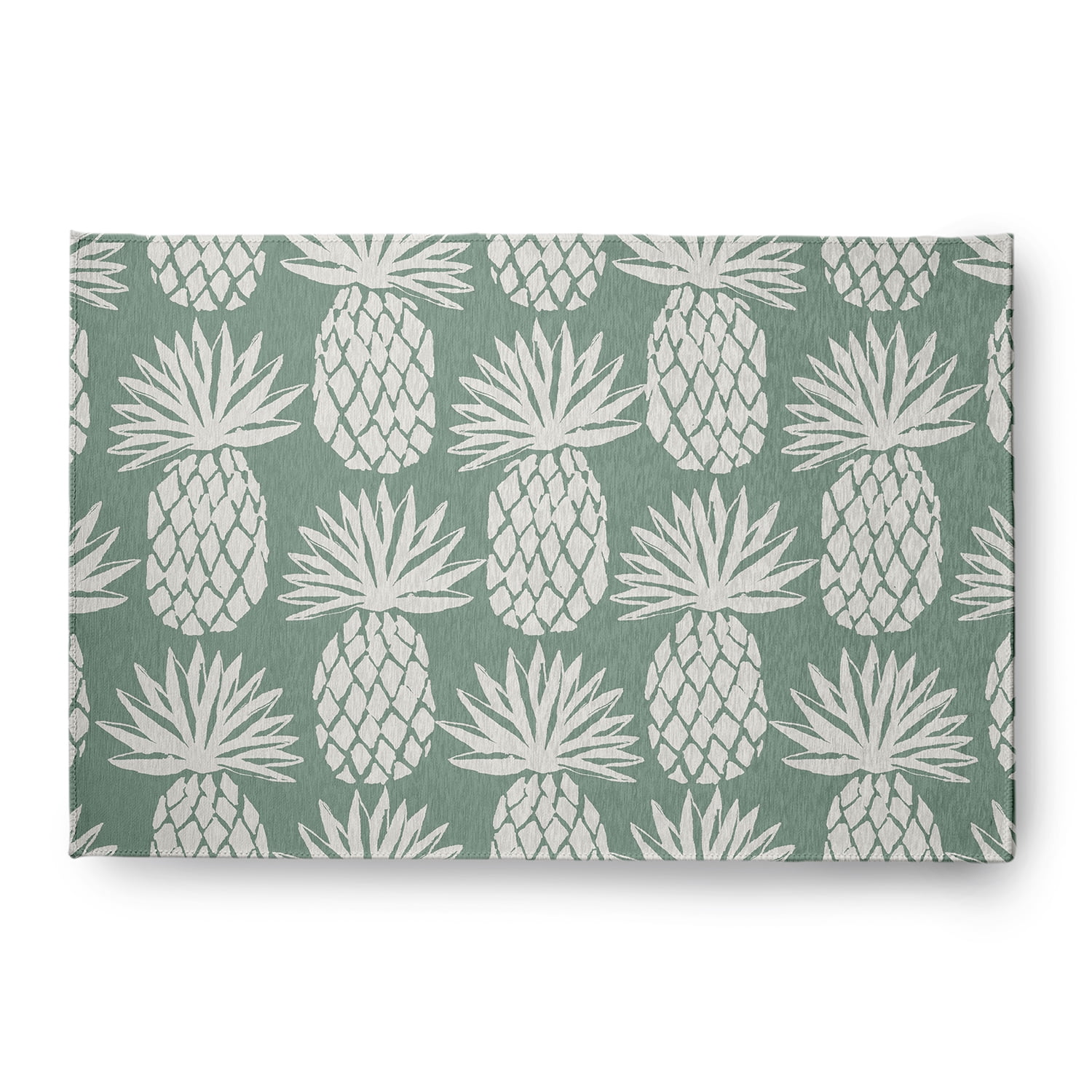 Simply Daisy 4' x 6' Pineapple Pattern Chenille Rug, Sage