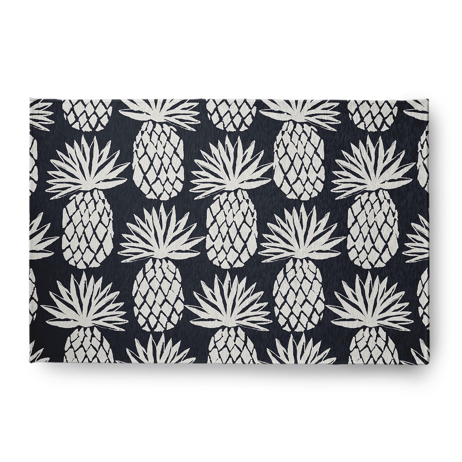 Simply Daisy 4' x 6' Pineapple Pattern Chenille Rug, Shark Blue