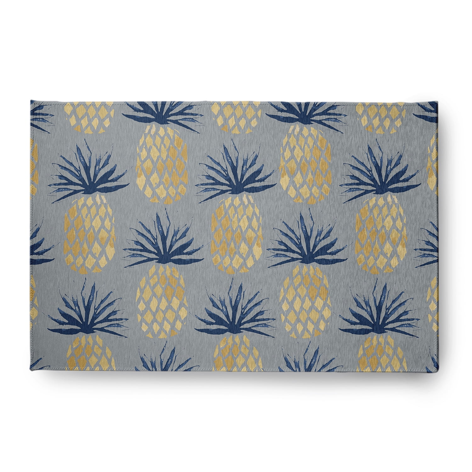 Simply Daisy 4' x 6' Pineapple Stripes Chenille Rug, Pretty Grey