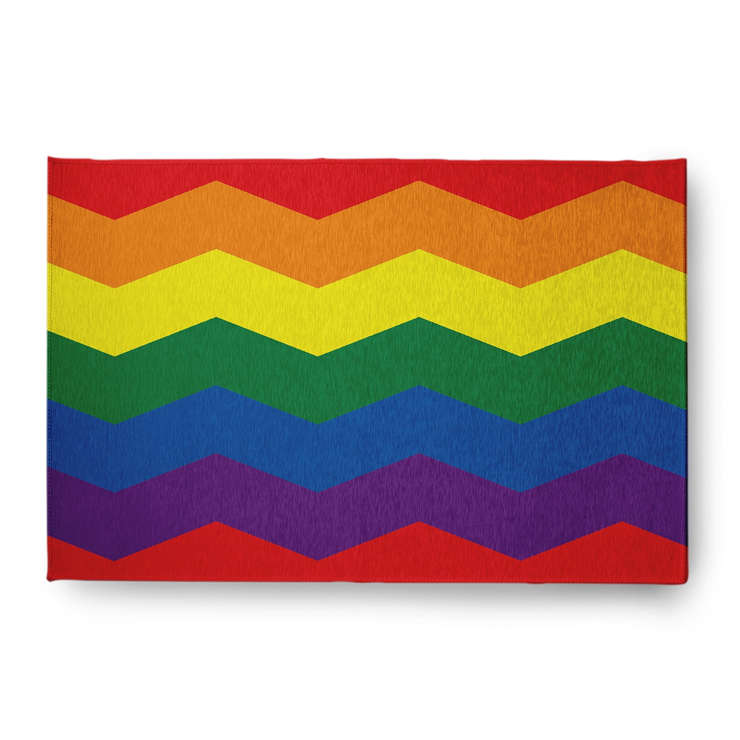 Simply Daisy 4' x 6' Pride Chevron Pride Chevron Chenille Indoor/Outdoor Rug