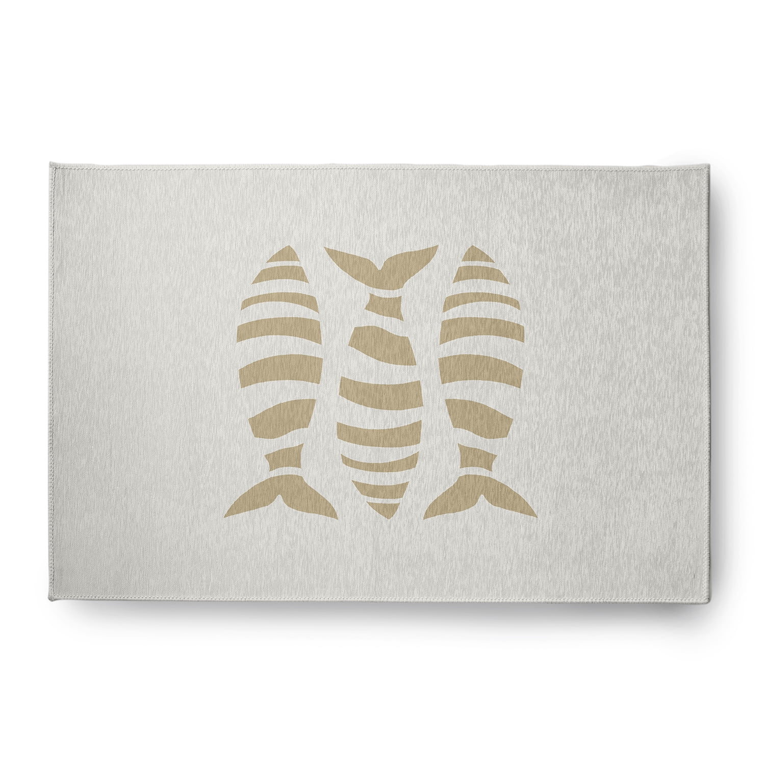 Simply Daisy 4' x 6' Puzzle Fish Nautical Chenille Rug, Taupe