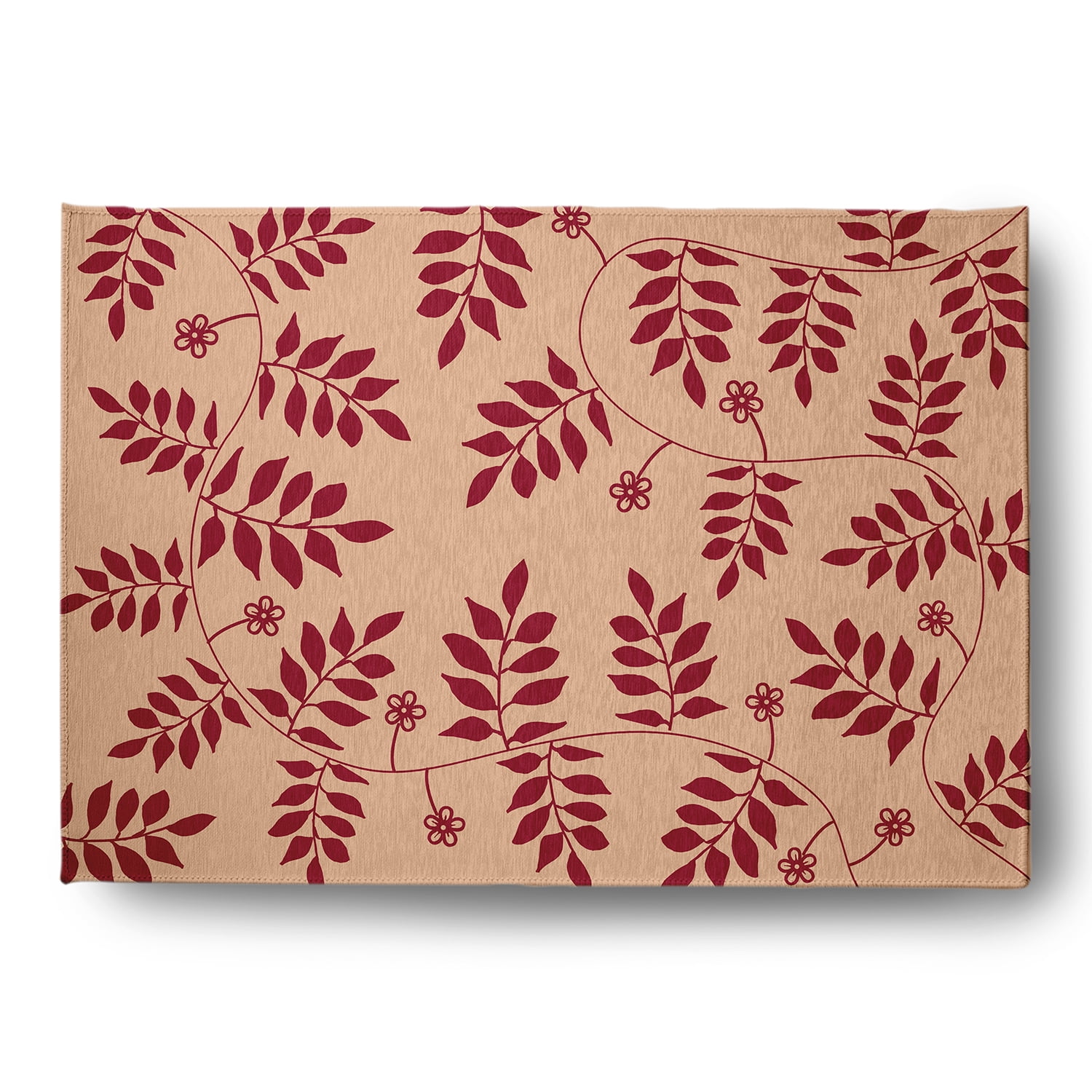 Simply Daisy 4' x 6' Red Fern Fronds Rug