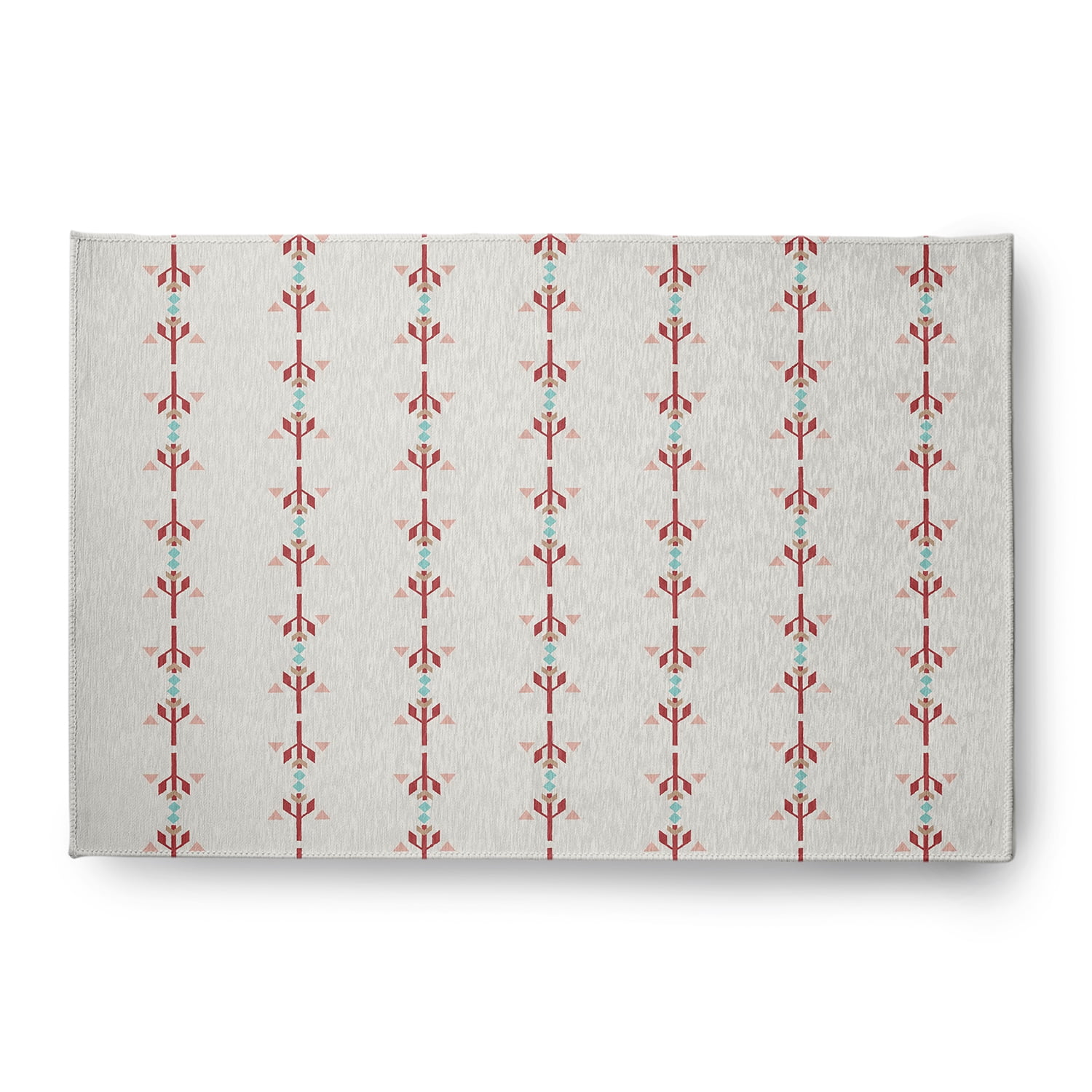 Simply Daisy 4' x 6' Red Jodhpur Stripe Spring Chenille Indoor/Outdoor Rug