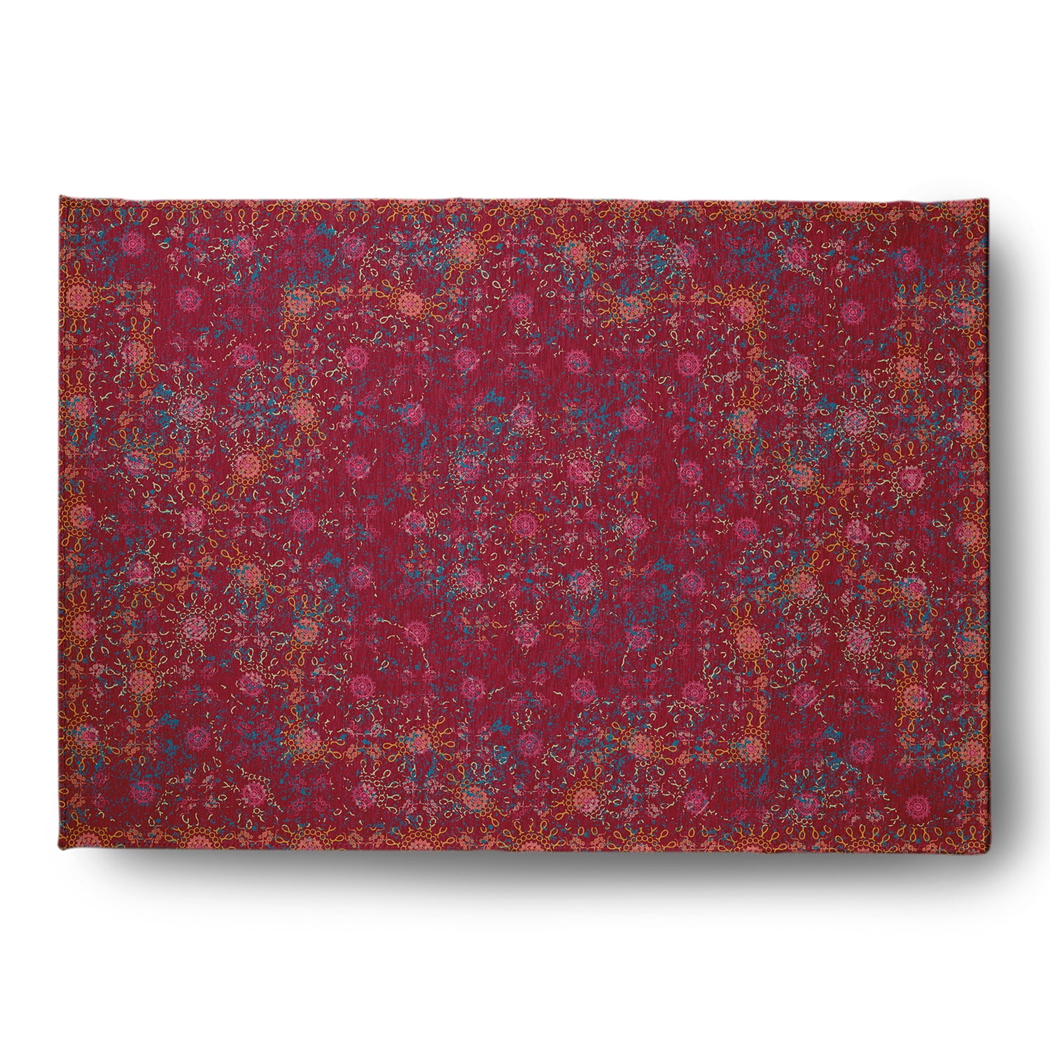 4 Tile Rug Simply Daisy 4' x 6' Red Layered Sun Tile Indoor/outdoor Rug - Walmart.com