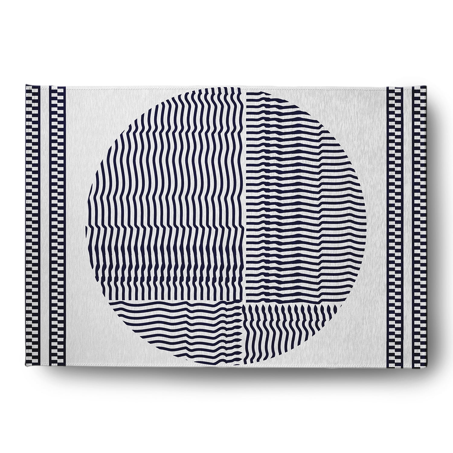 Simply Daisy 4' x 6' Spring Navy Geo Circle Rug