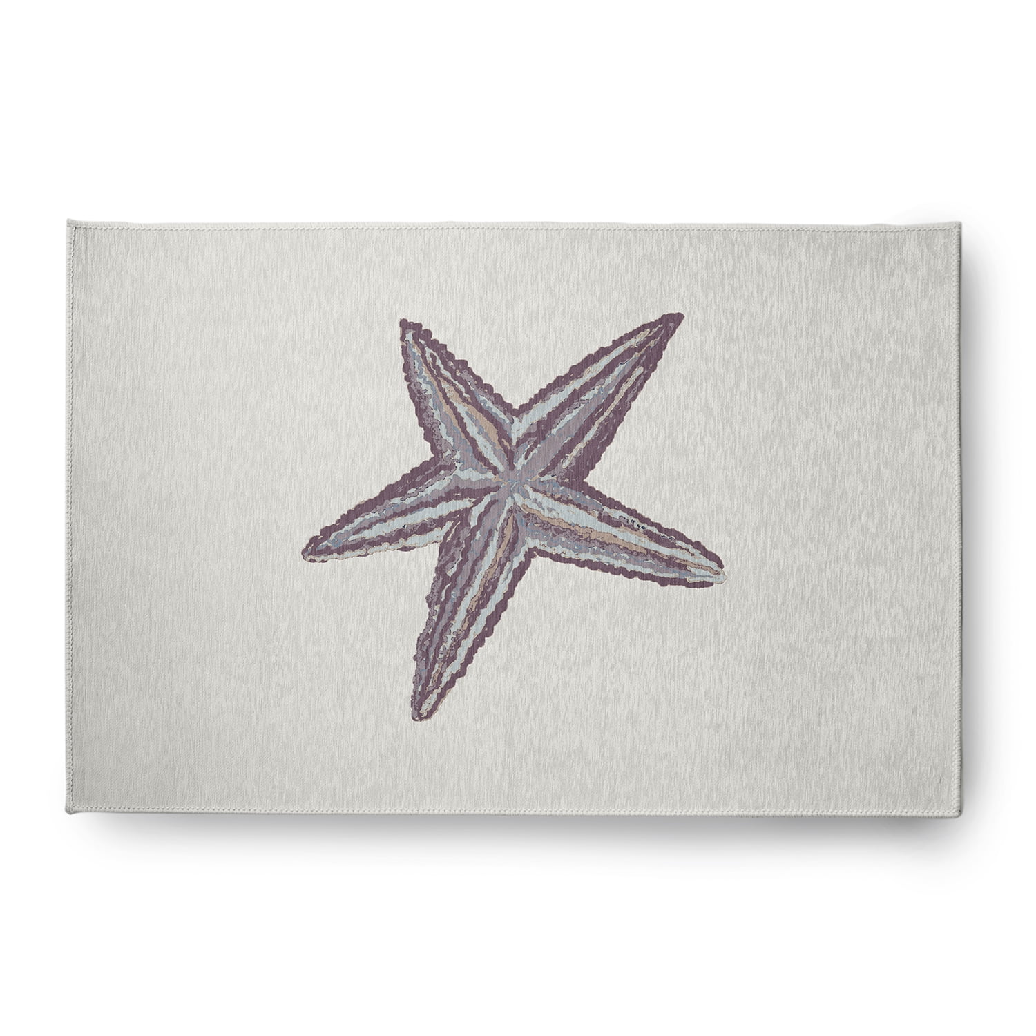 Simply Daisy 4' x 6' Starfish Nautical Chenille Rug, Dusty Purple
