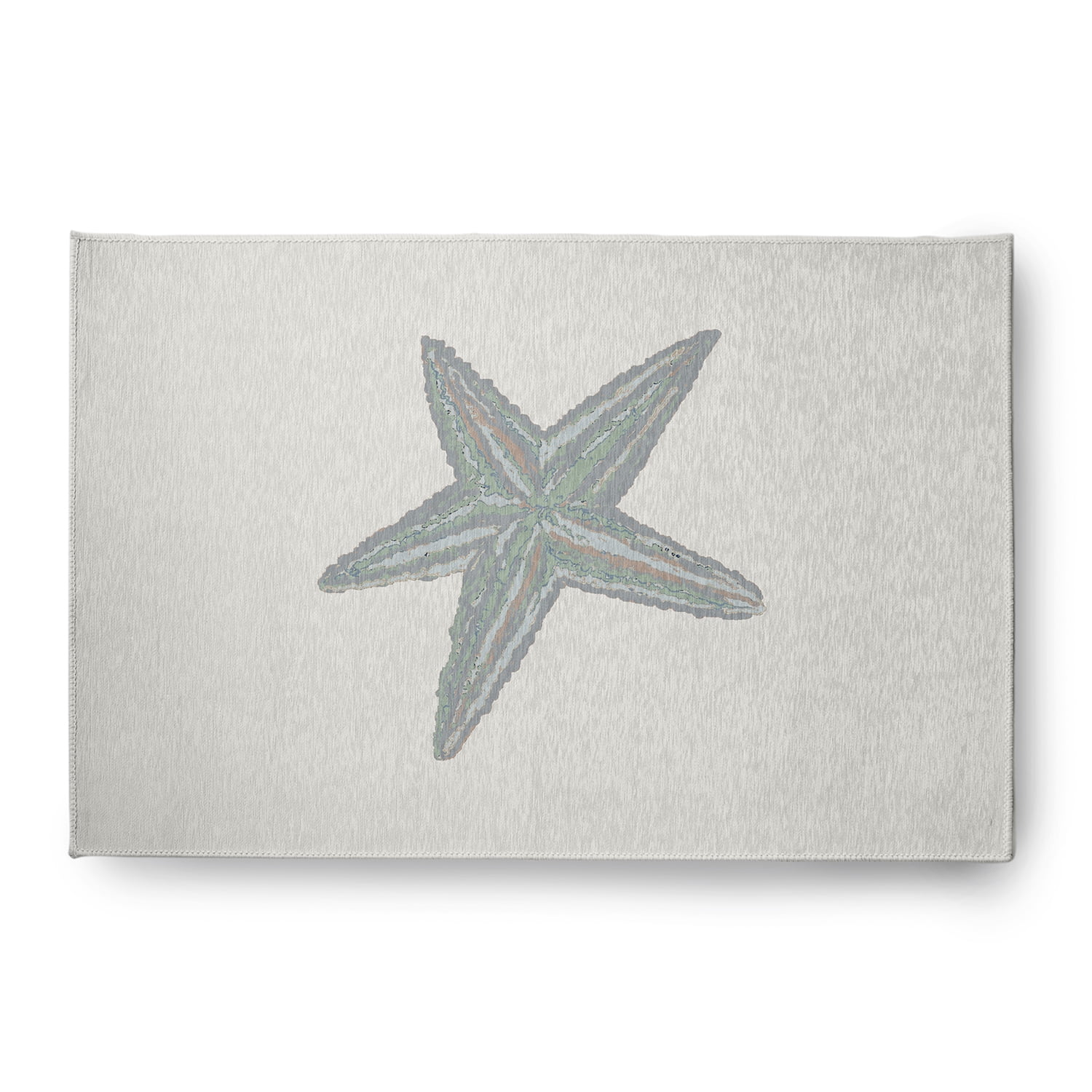 Simply Daisy 4' x 6' Starfish Nautical Chenille Rug, Pretty Grey