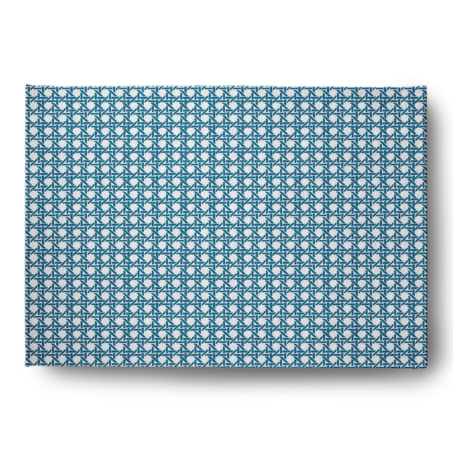 Simply Daisy 4' x 6' Unreal Teal Rattan GeometricIndoor/outdoor Rug
