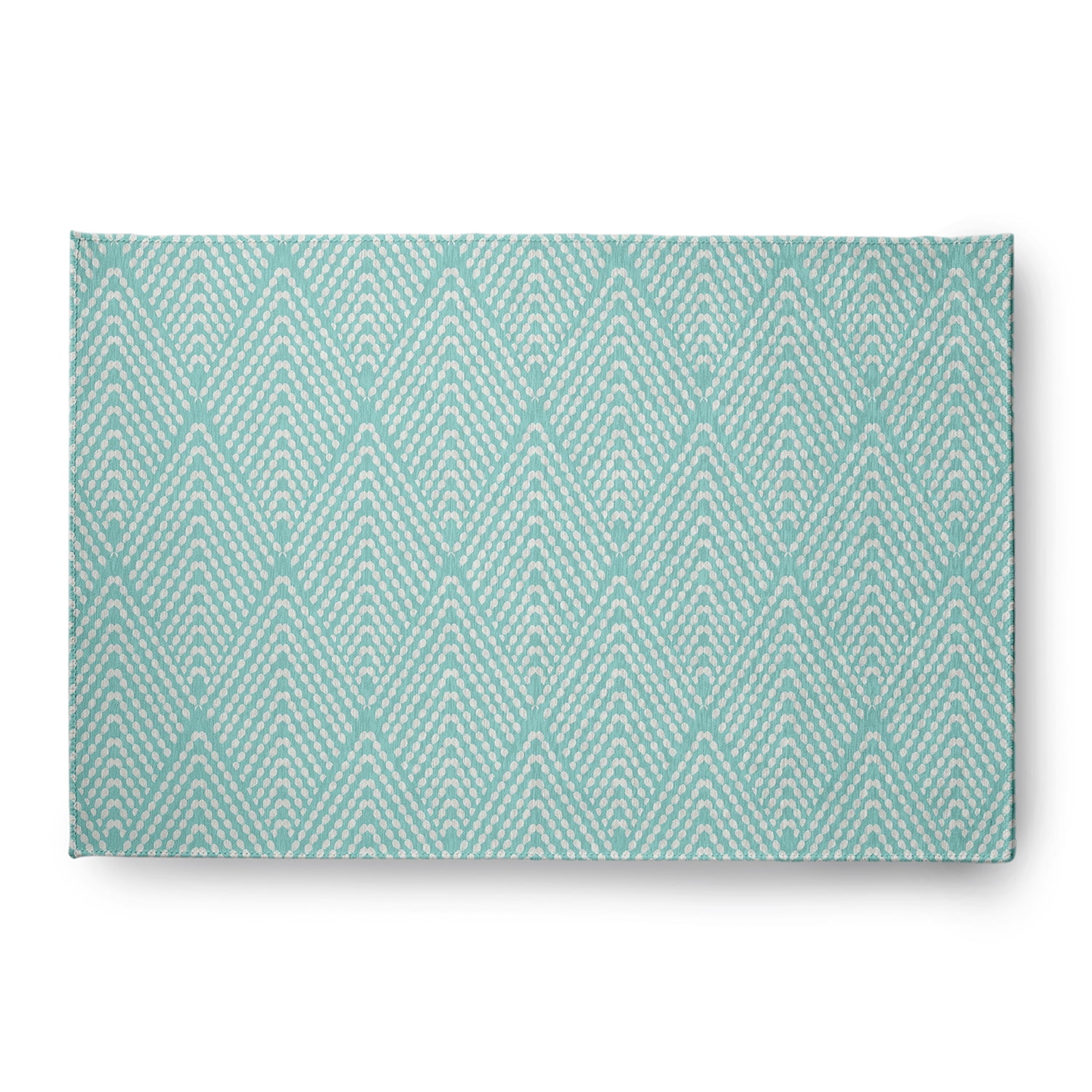 Simply Daisy 4' x 6' Wave Top Blue Lifeflor Diamond Spring Chenille Indoor/Outdoor Rug
