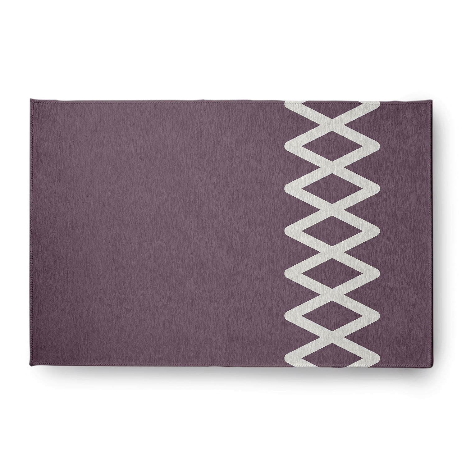 Simply Daisy 4' x 6' Zipper Stripe Chenille Rug, Dusty Purple