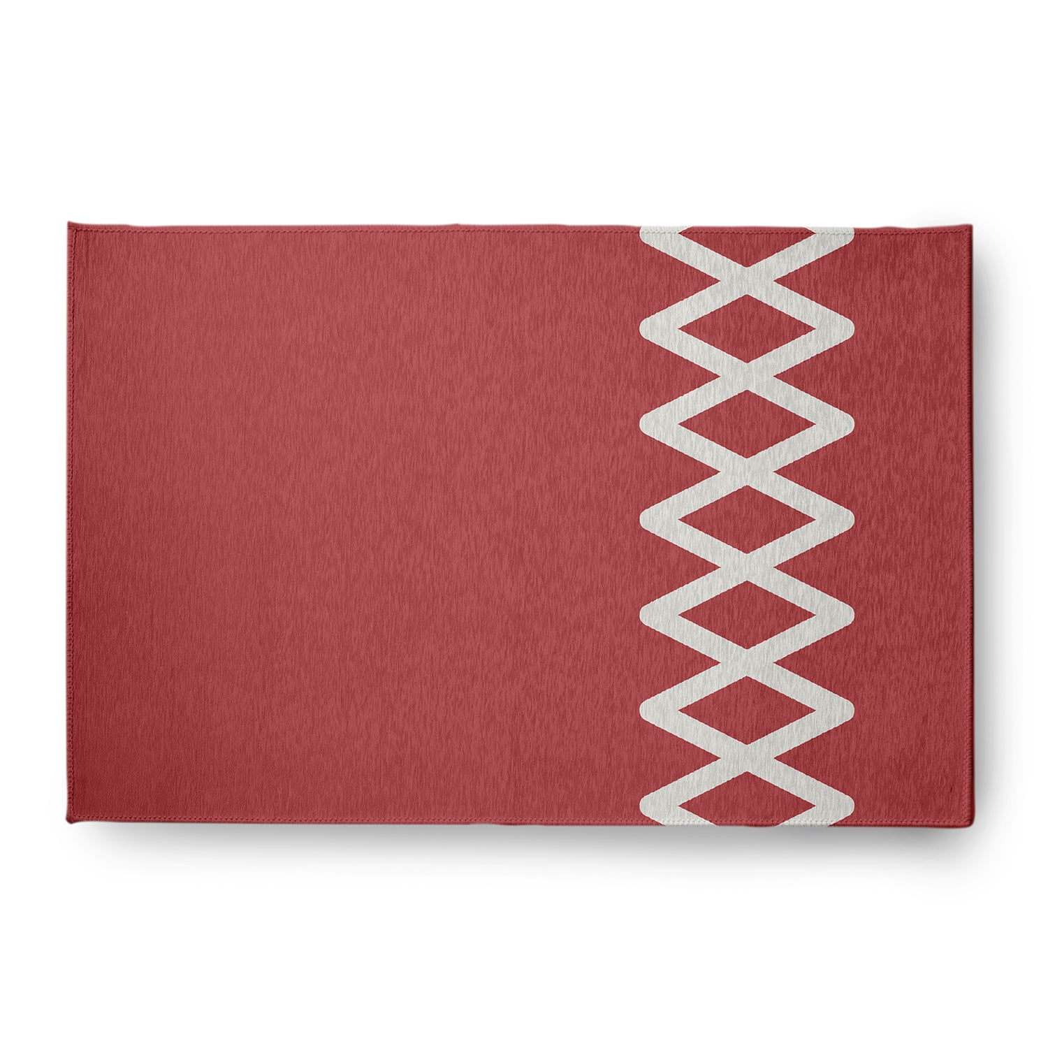 Simply Daisy 4' x 6' Zipper Stripe Chenille Rug, Ligonberry Red