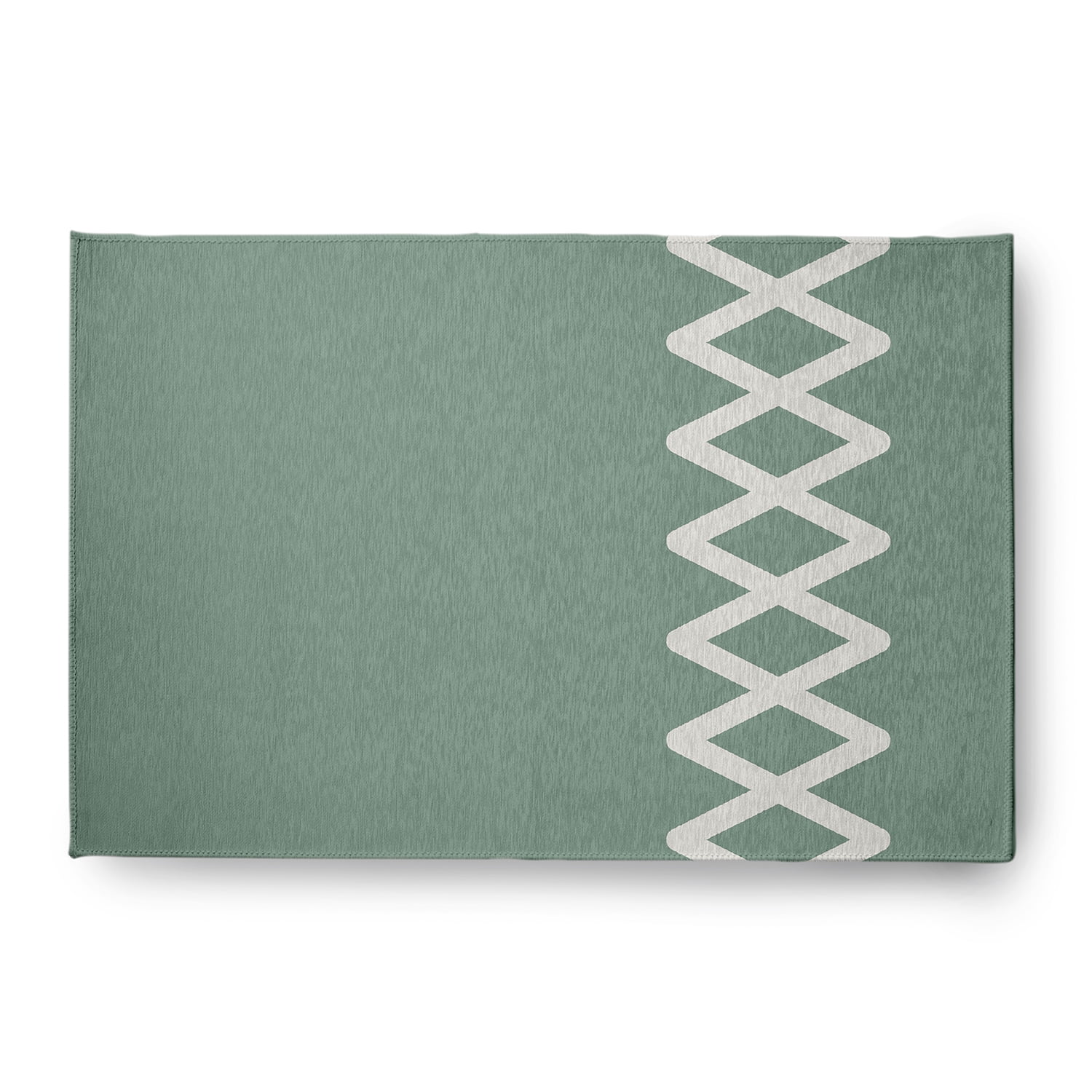 Simply Daisy 4' x 6' Zipper Stripe Chenille Rug, Sage