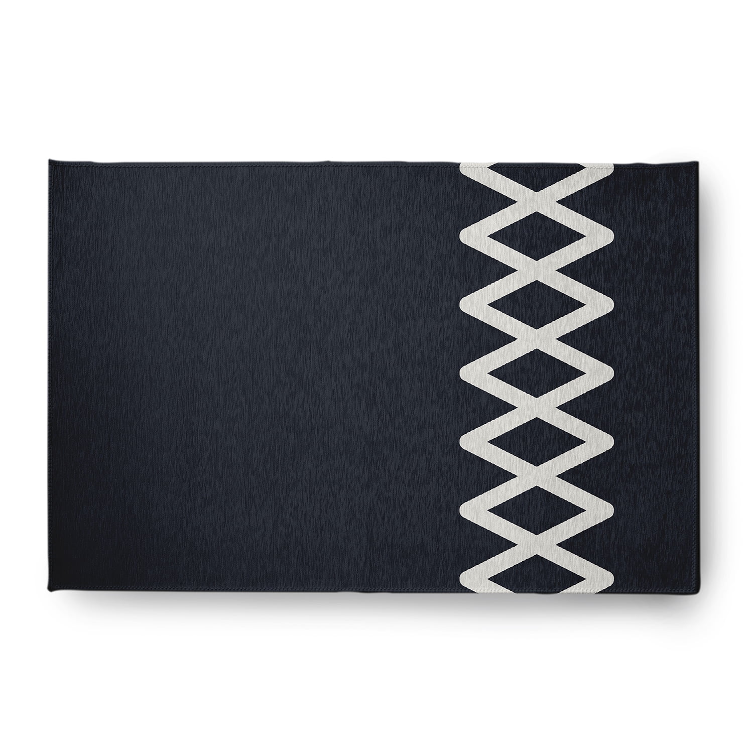 Simply Daisy 4' x 6' Zipper Stripe Chenille Rug, Shark Blue
