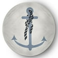 thumbnail image 1 of Simply Daisy 5' Round Anchor and Rope Nautical Chenille Rug, Dusty Smoke, 1 of 4