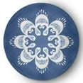thumbnail image 1 of Simply Daisy 5' Round Blue Ikat Mandala Chenille Indoor/Outdoor Rug, 1 of 4