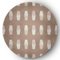 thumbnail image 1 of Simply Daisy 5' Round Bowling Pins Nautical Chenille Rug, Mauve, 1 of 4