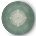 thumbnail image 1 of Simply Daisy 5' Round Compass Nautical Chenille Rug, Sage, 1 of 4
