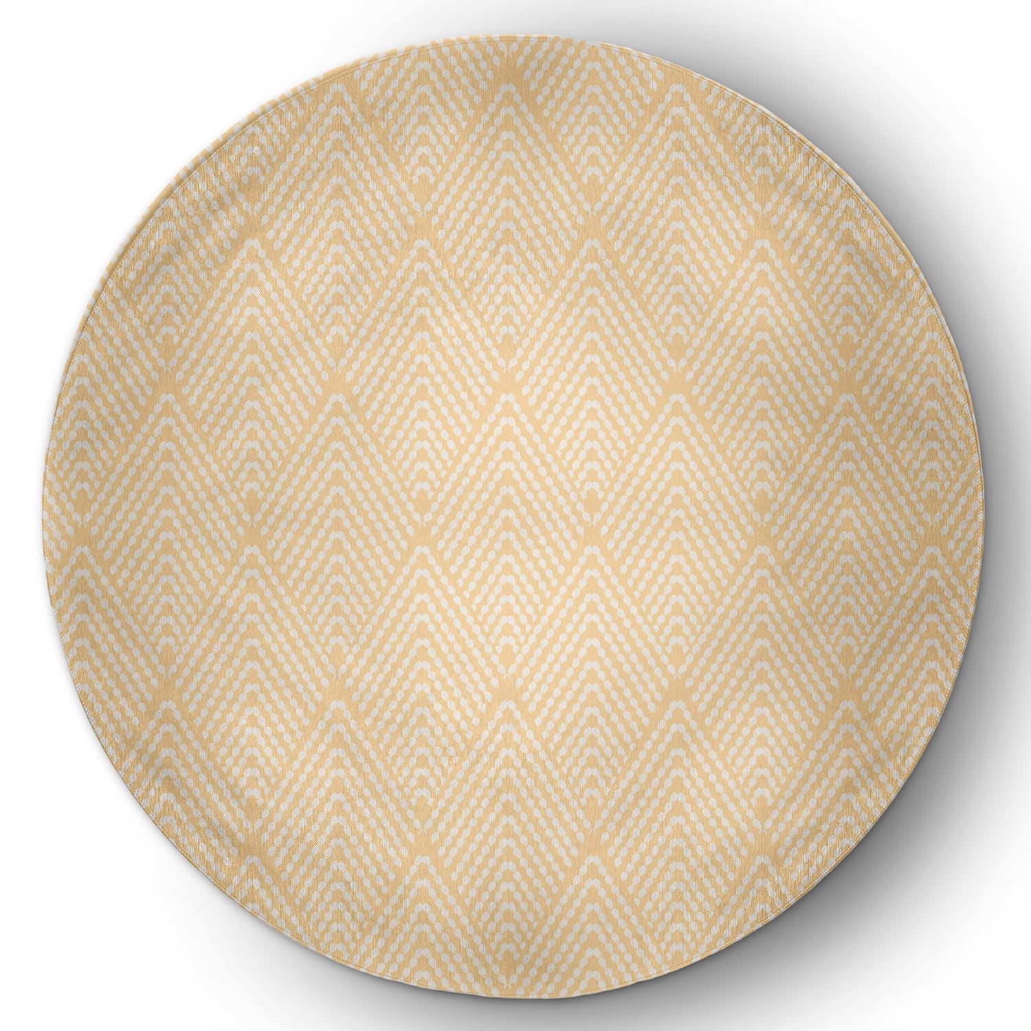 Simply Daisy 5' Round Corn Yellow Lifeflor Diamond Spring Chenille Indoor/Outdoor Rug