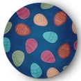 thumbnail image 1 of Simply Daisy 5' Round Dark Cobalt Blue Egg Hunt Easter Chenille Indoor/Outdoor Rug, 1 of 4