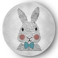 thumbnail image 1 of Simply Daisy 5' Round Explorer Blue Bow-tie Bunny Easter Chenille Rug, 1 of 1